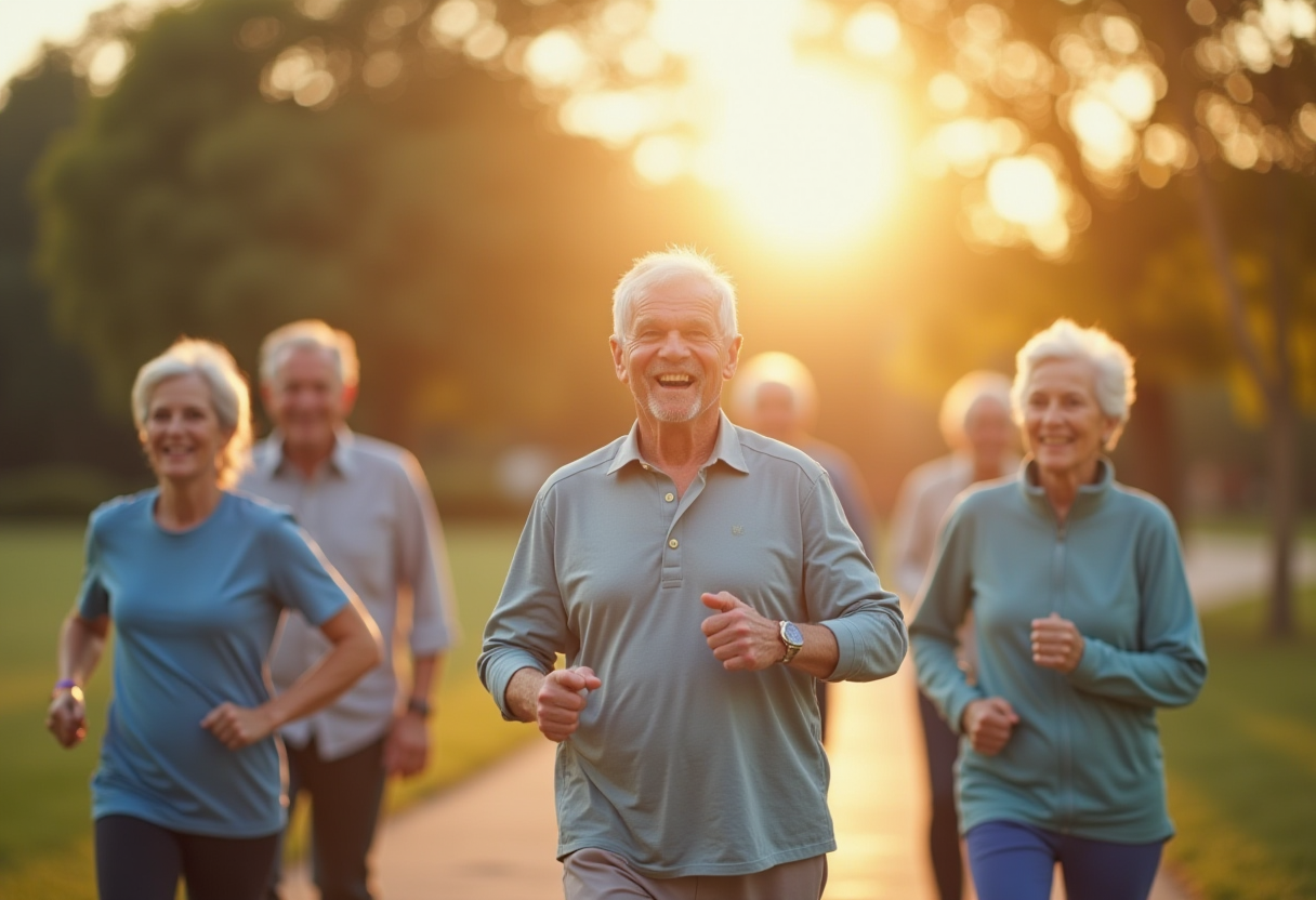 Фітнес тренування на природі для старших людей